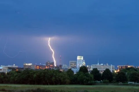 Savannah Lightning Strike Stock Photos