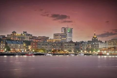 Savannah &amp; Sunset Stock Photos