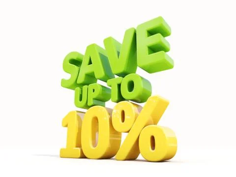 Save up to 10% Stock Illustration