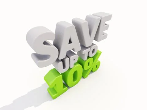 Save up to 10% Stock Illustration