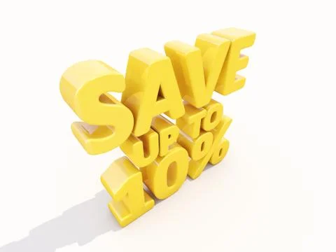 Save up to 10% Stockillustratie