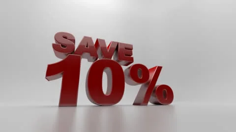 Save 10% text animation Stock Footage 27090743