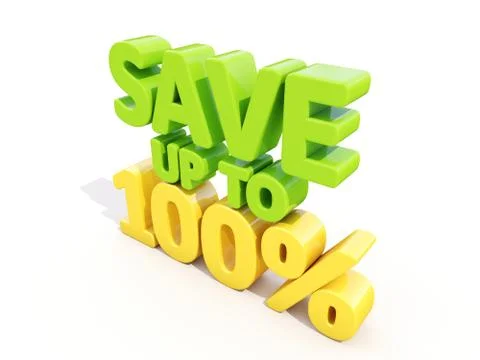 Save up to 100% Иллюстрация