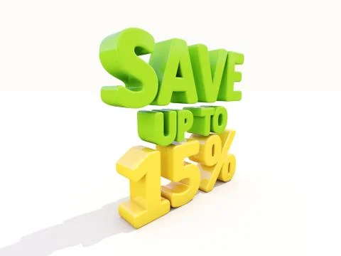 Save up to 15% 스톡 일러스트