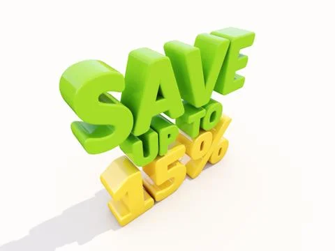 Save up to 15% Stock Illustration