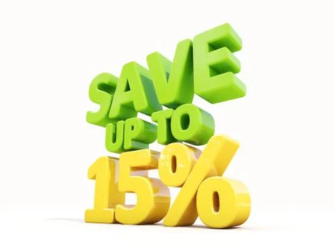 Save up to 15% Stock Illustration