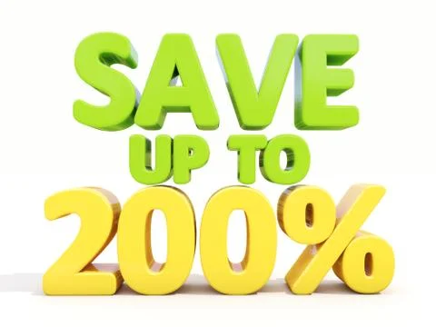 Save up to 200% Stock-Illustration