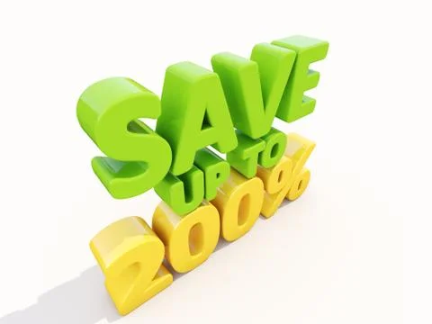 Save up to 200% 스톡 일러스트