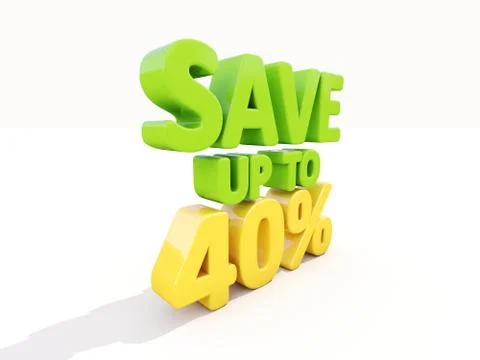 Save up to 40% Stock Illustration