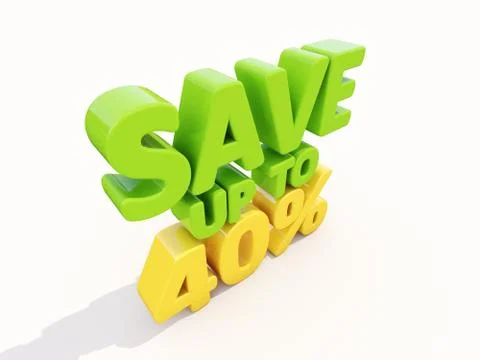 Save up to 40% Illustrazione stock