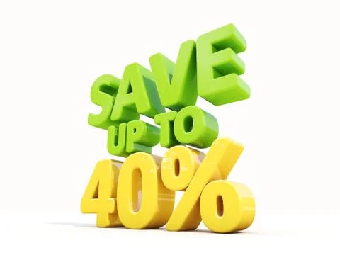 Save up to 40% Stock Illustration