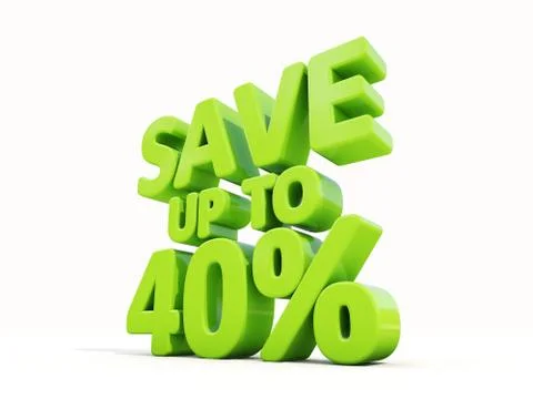 Save up to 40% Stockillustratie