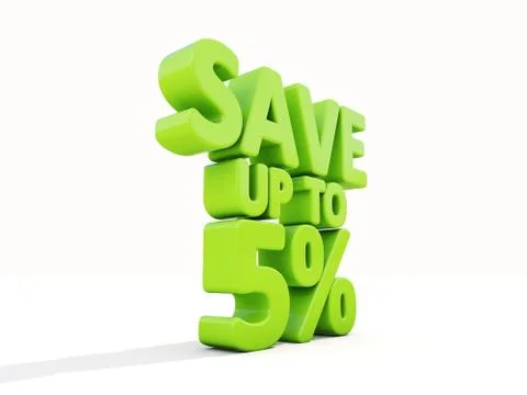 Save up to 5% Stock-Illustration