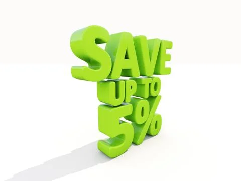 Save up to 5% Stock Illustration