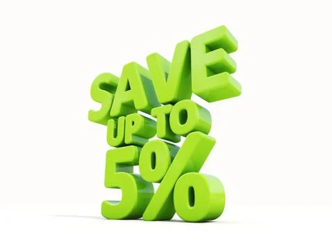 Save up to 5% Illustrazione stock