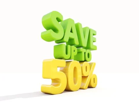 Save up to 50% Stock Illustration