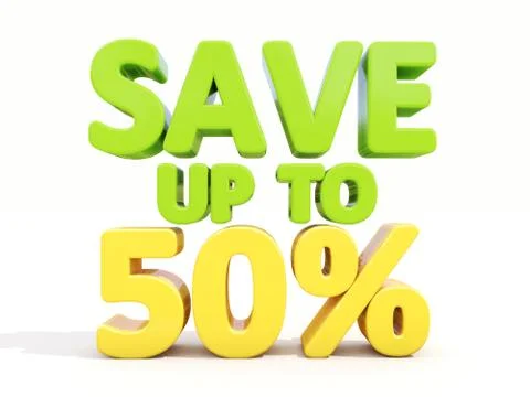 Save up to 50% Stock Illustration