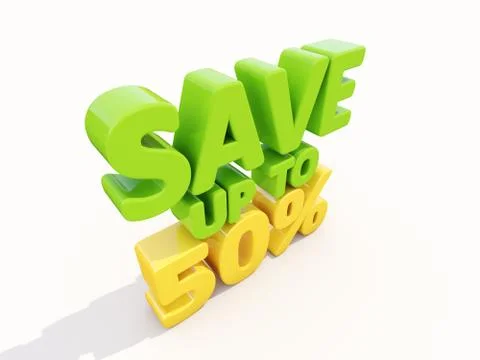 Save up to 50% 스톡 일러스트