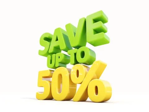 Save up to 50% Stock Illustration