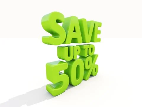 Save up to 50% Stock Illustration