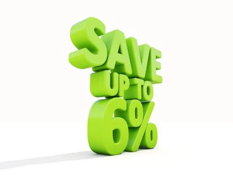 Save up to 6% Illustrazione stock