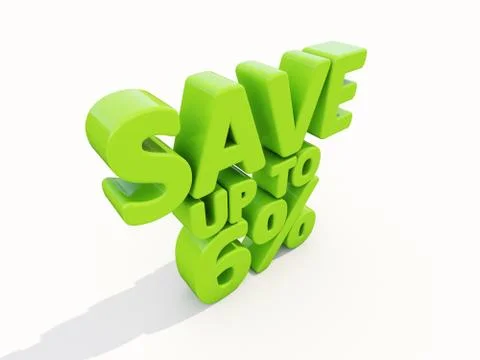 Save up to 6% Stock Illustration