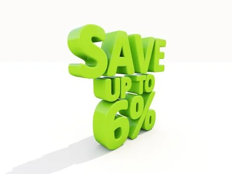 Save up to 6% Stock Illustration