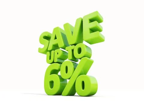 Save up to 6% Stock-Illustration