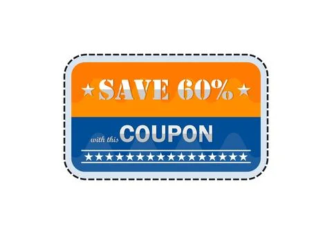 Save 60% Instantly with This Coupon 스톡 일러스트