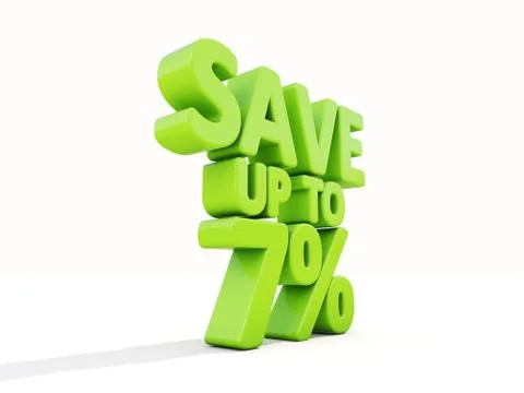 Save up to 7% Stock Illustration