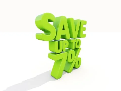 Save up to 7% Stock Illustration