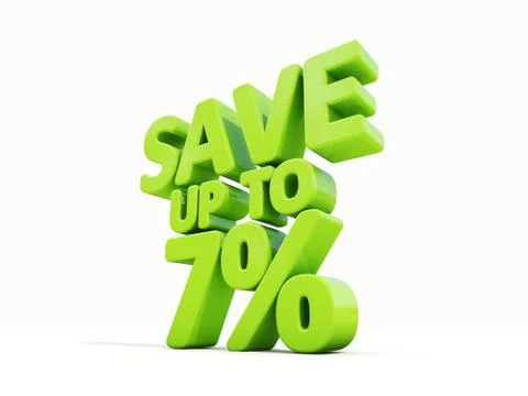 Save up to 7% Stock Illustration