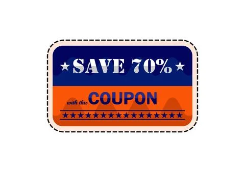 Save 70% Instantly with This Coupon Stockillustratie