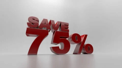 Save 75% text animation Stock-Footage 30369044