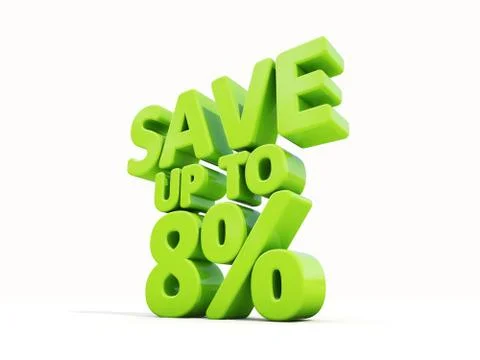 Save up to 8% Stock Illustration