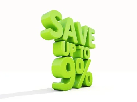 Save up to 9% Stock Illustration