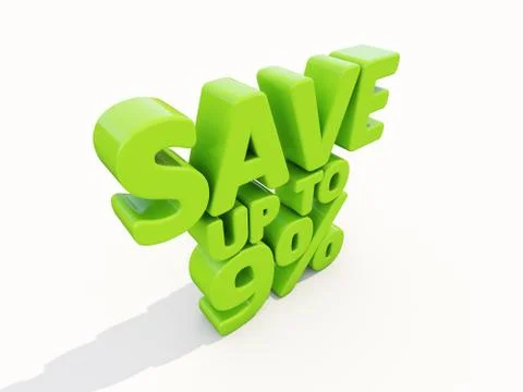 Save up to 9% Stock Illustration