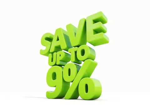 Save up to 9% Stock Illustration