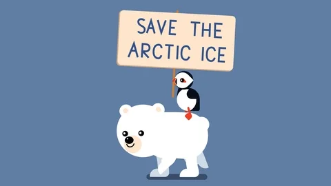 Save The Arctic Ice 库存影片 113065661
