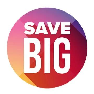 Save Big button Stock Illustration