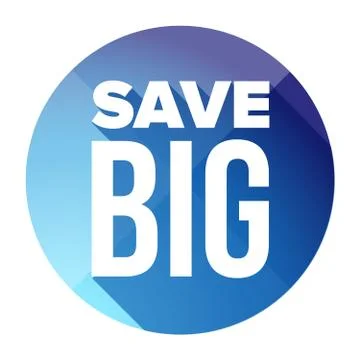 Save Big button Stock Illustration