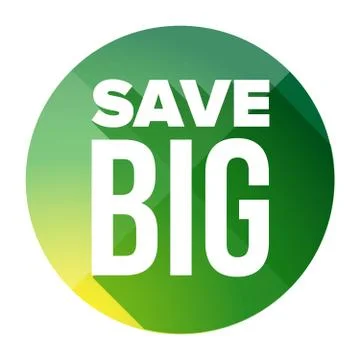 Save Big button イラスト素材
