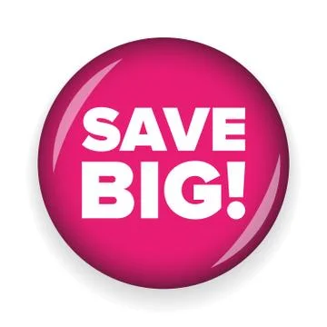 Save Big button purple イラスト素材
