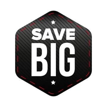 Save Big patch vector Stock Illustration