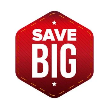 Save Big patch vector イラスト素材