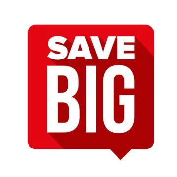Save Big speech bubble vector Stock Illustration