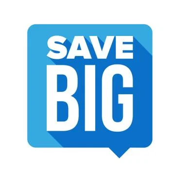 Save Big speech bubble vector Illustrazione stock