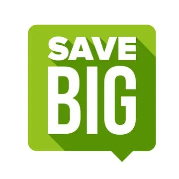 Save Big speech bubble vector イラスト素材