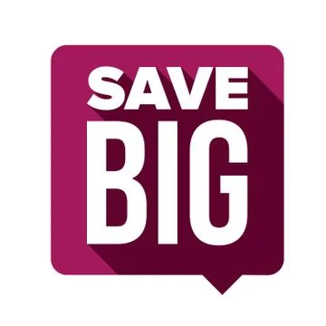Save Big speech bubble vector イラスト素材