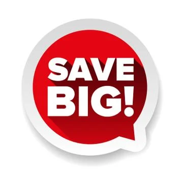 Save Big vector label イラスト素材